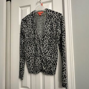 Gray Animal Print Sweater